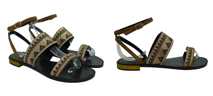 Sandalias étnicas strass Lola Cruz