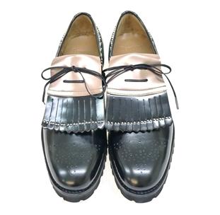 Bluchers mujer bluchers-mujer-con-lengueta-pertini-9675-negro-rosa