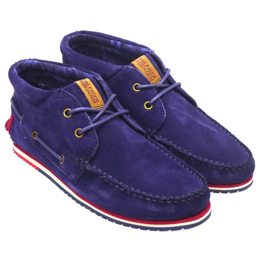 Botin Caballero De Cordon Nobuck Azul Tommy Hilfiger Nate 2b