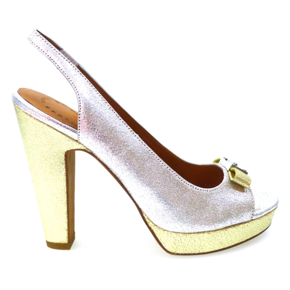 Zapato destalonado metalizada tacón y plataforma 645917 Marc Jacobs  foto 3