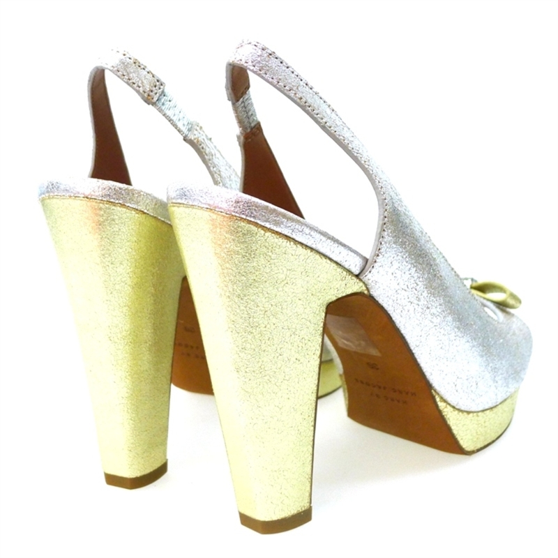 Zapato destalonado metalizada tacón y plataforma 645917 Marc Jacobs  foto 4