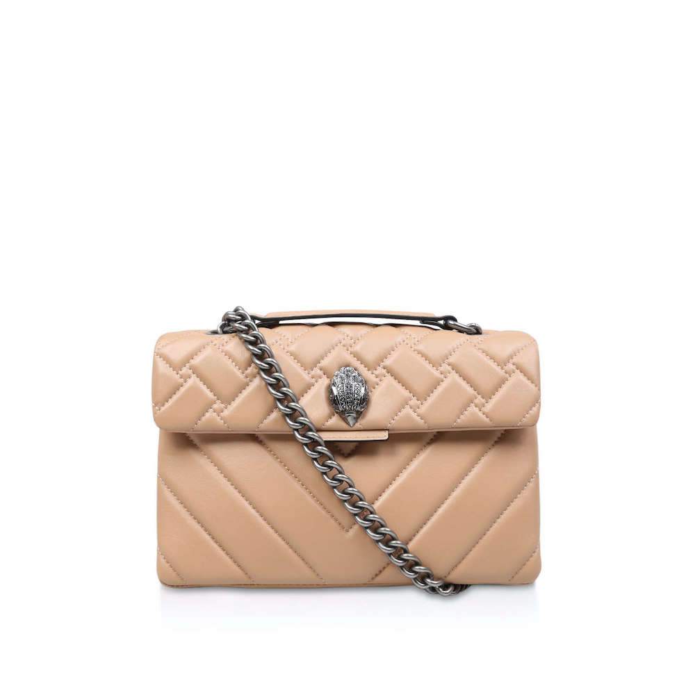 Bolso piel cadena águila Kurt Geiger Leather Kensington Camel