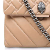 Bolso piel cadena águila Kurt Geiger Leather Kensington Camel foto 5
