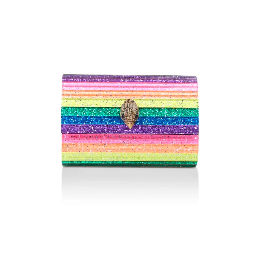 Cartera fiesta brillante cadena Kurt Geiger Party Eagle Clutch Drench Multicolor