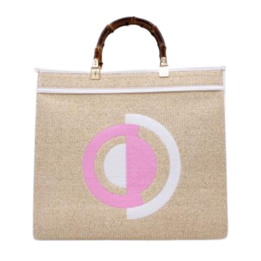 Bolso shopping rafia asa bambú Chocolat'Dor Josefina