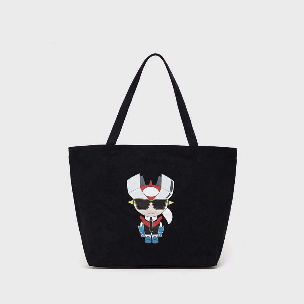 Bolsa lona héroes Karl Lagerfeld 225W3904 Negro