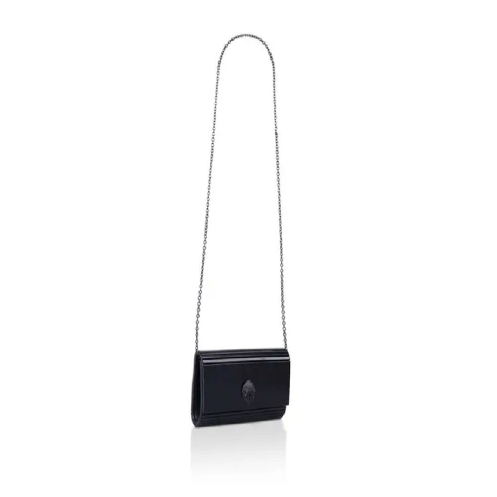 Cartera fiesta brillante cadena Kurt Geiger Party Eagle Clutch Drench Negro foto 2