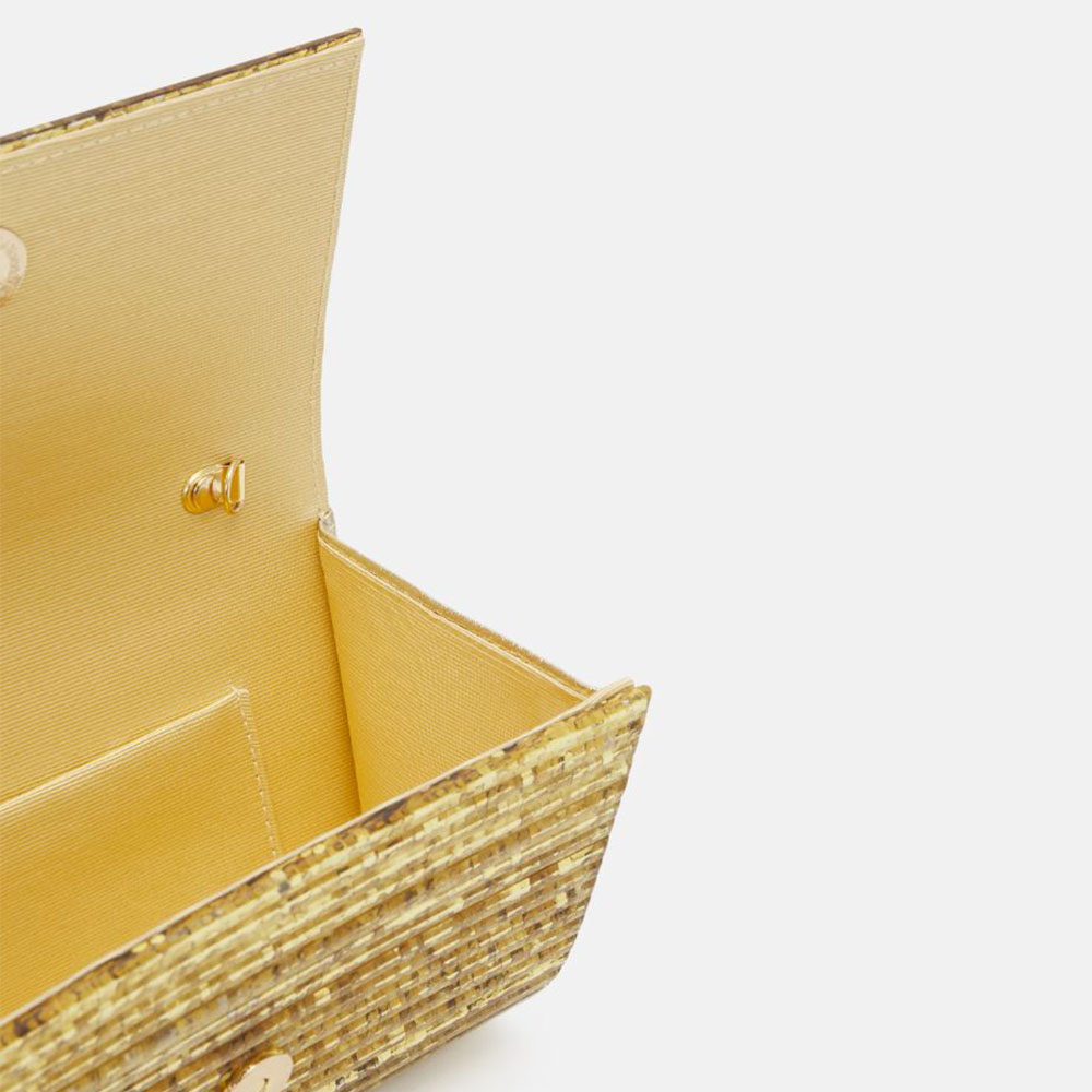 Cartera fiesta brillante cadena Kurt Geiger Party Eagle Clutch Drench Oro foto 3