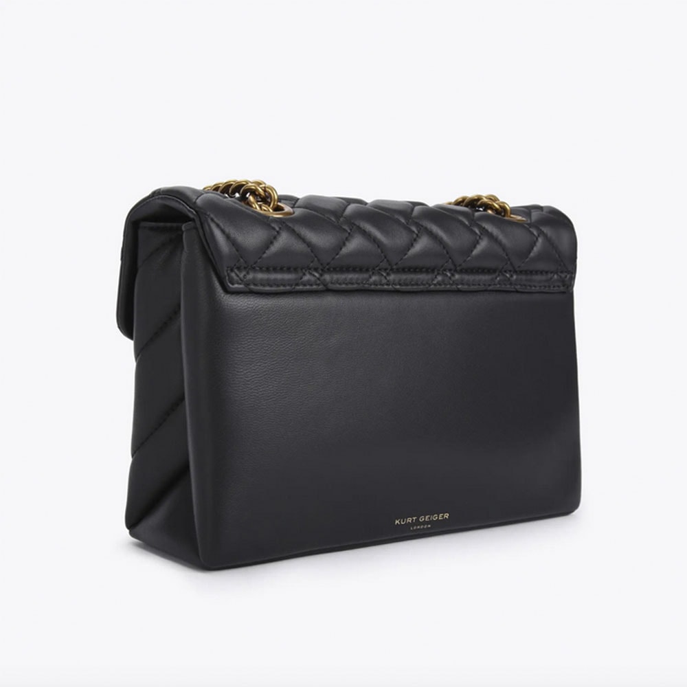 Bolso piel cruzado cadena Kurt Geiger Kensington Bag Negro foto 4