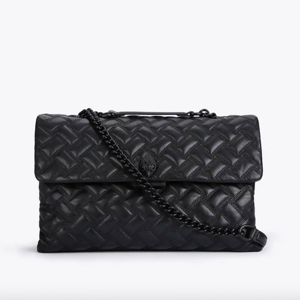 Bolso piel cadena Kurt Geiger XXL Kensington Drench Negro