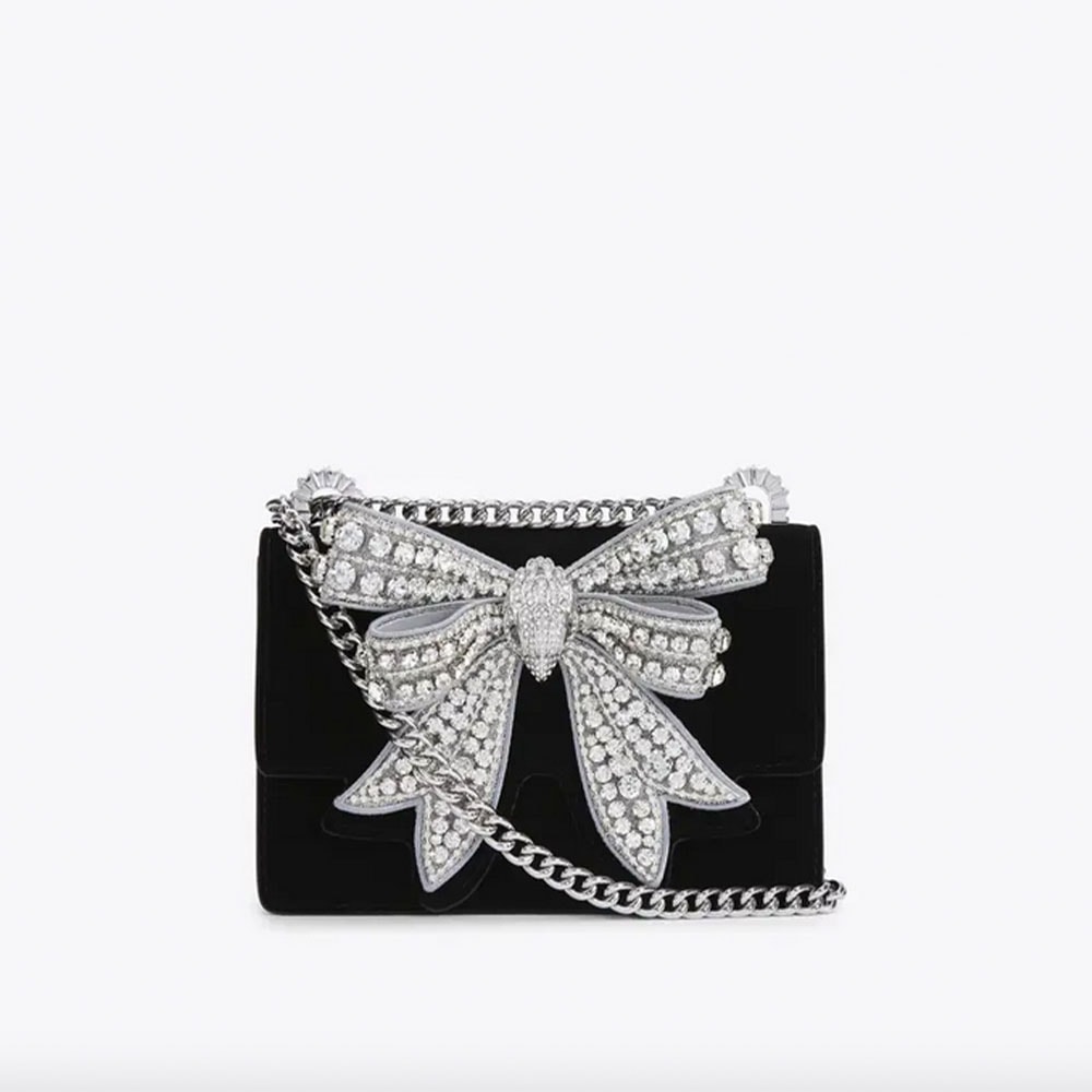 Bolso terciopelo lazo cristales Kurt Geiger Shoreditch Sm Cross