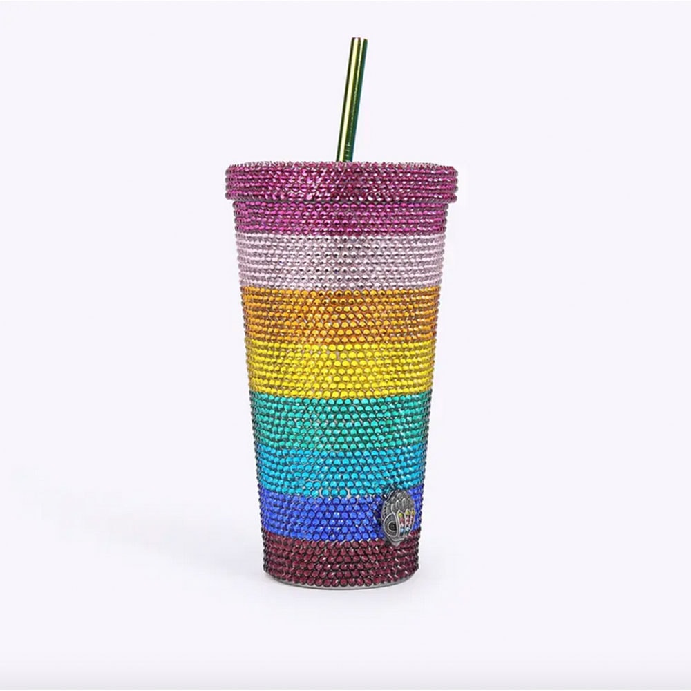 Vaso strass multicolor Kurt Geiger Crystal Tumbler foto 2
