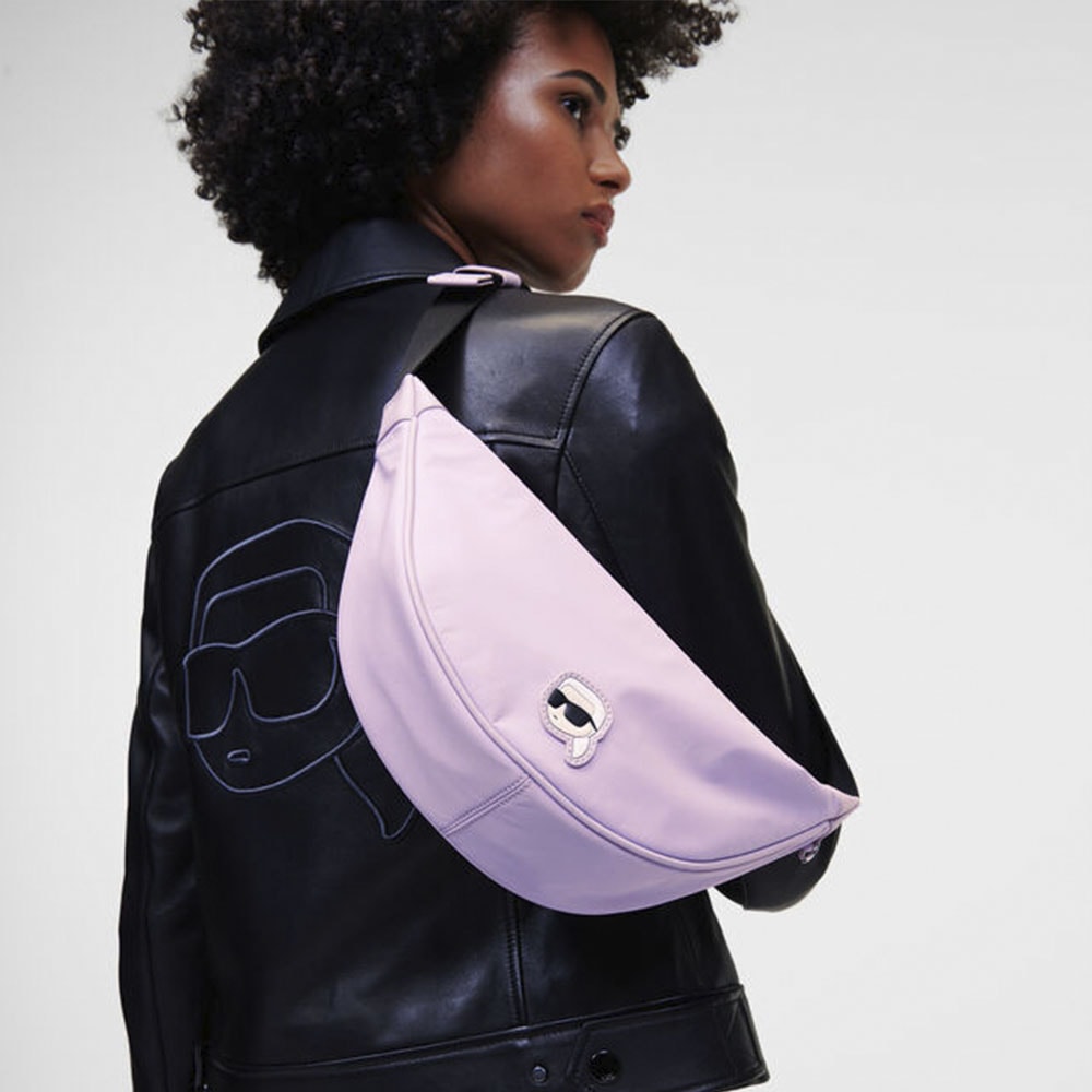 Bolso semicircular nylon lila Karl Lagerfeld 230W3051 foto 2