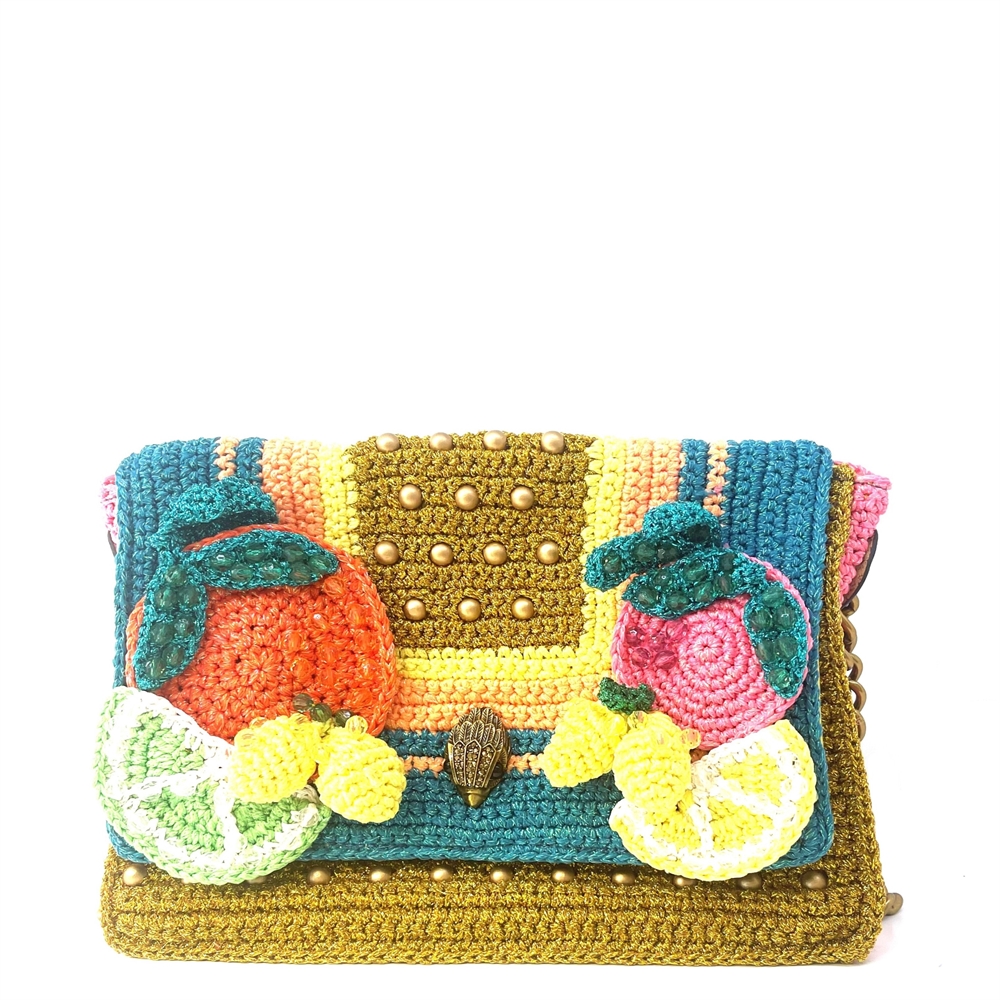 Cartera crochet frutas Kurt Giger Crochet Kensington
