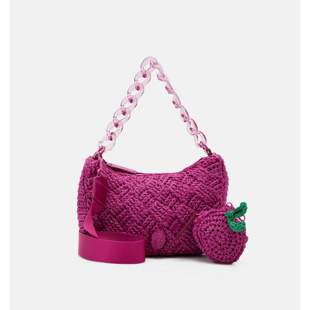 Bolso crochet bandolera fuxia Kurt Geiger Crochet Mult Crossbody