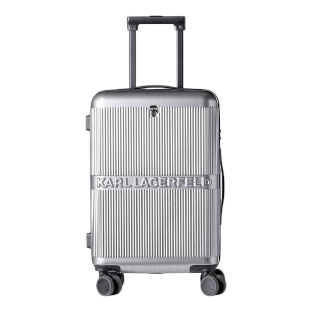 Maleta Karl Lagerfeld Rígida Plateada 210W3022