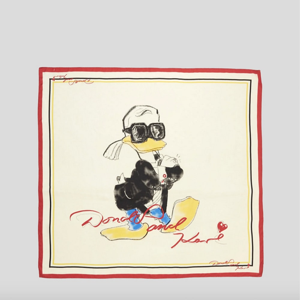 Foulard seda Pato Donald Karl Lagerfeld 231W3310