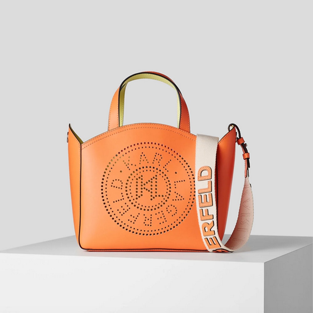 Bolso tote naranja asas Karl Lagerfeld 231W3052