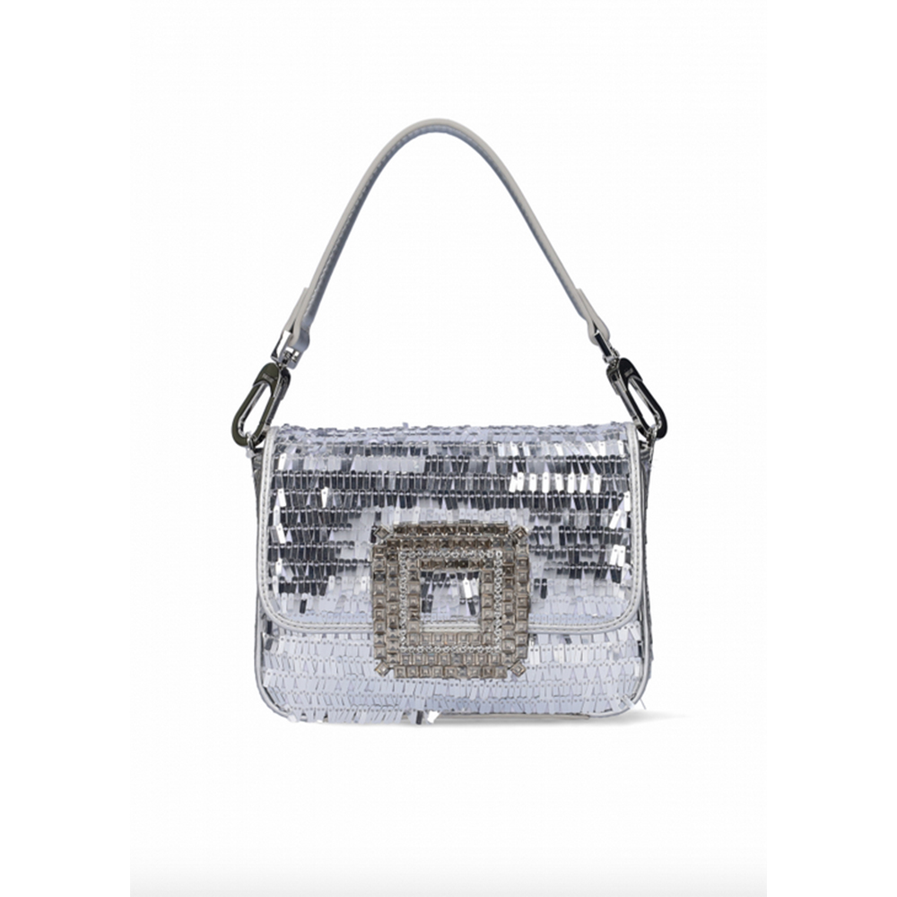 Bolso asa broche cristales Bibilou Baku 912A02TR Plata