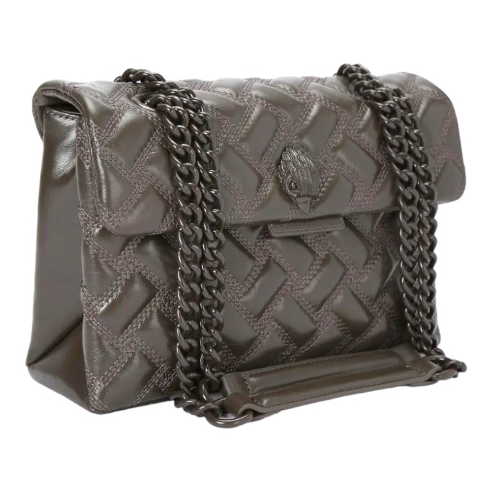 Maxi bolso mujer acolchado charol cadena Kurt Geiger Kensington Bag foto 3