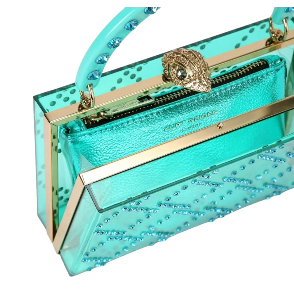 Clutch  mano cristal brillo Kurt Geiger Qualtbox Clutc foto 3