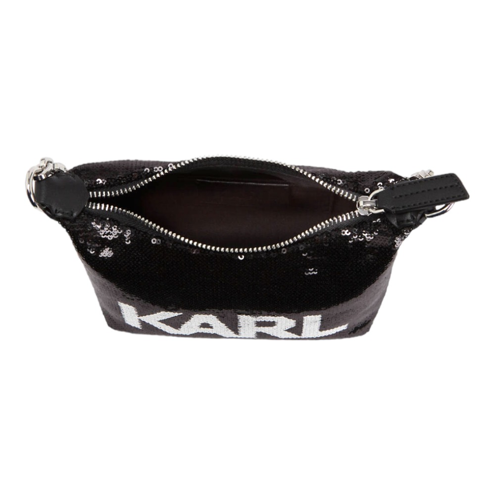 mini bolso logo metalizado Karl Lagerfeld 235W3052 foto 3