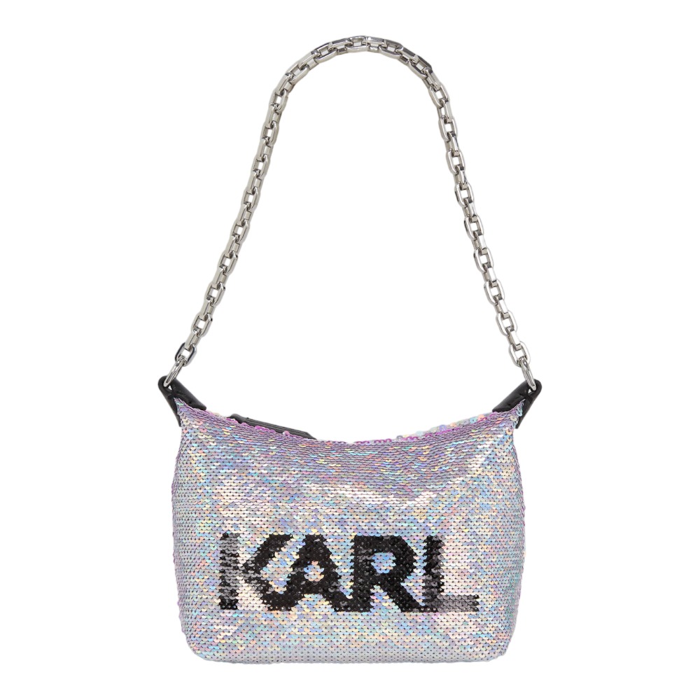 mini bolso logo metalizado Karl Lagerfeld 235W3052