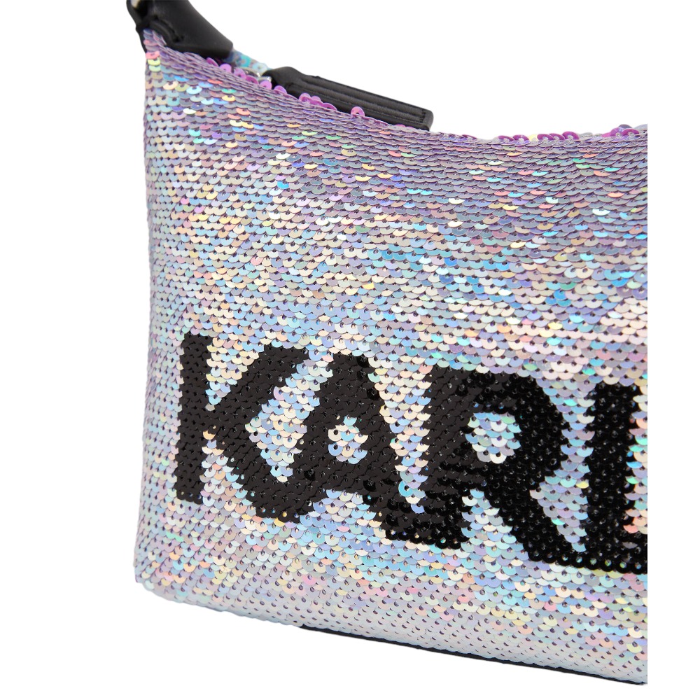 mini bolso logo metalizado Karl Lagerfeld 235W3052 foto 3