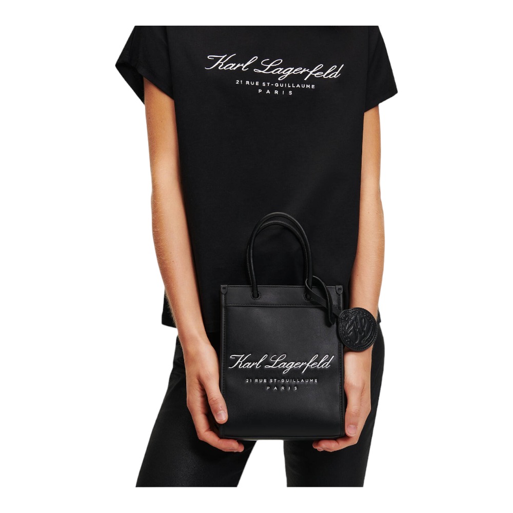 Mini bolso tote cuero logo Karl Lagerfeld 235W3131 foto 3