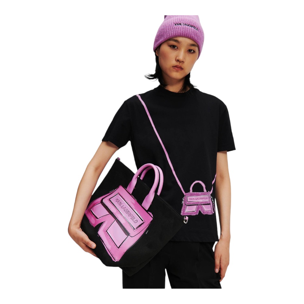 Bolso lona shopper doble asa Karl Lagerfeld 236W3891 foto 3