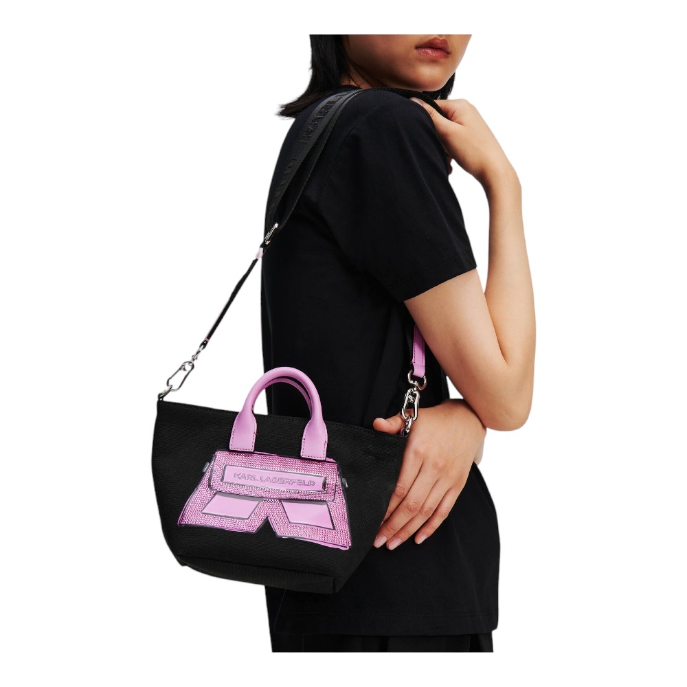 Mini bolso lona shopper doble asa Karl Lagerfeld 236W3892 foto 3
