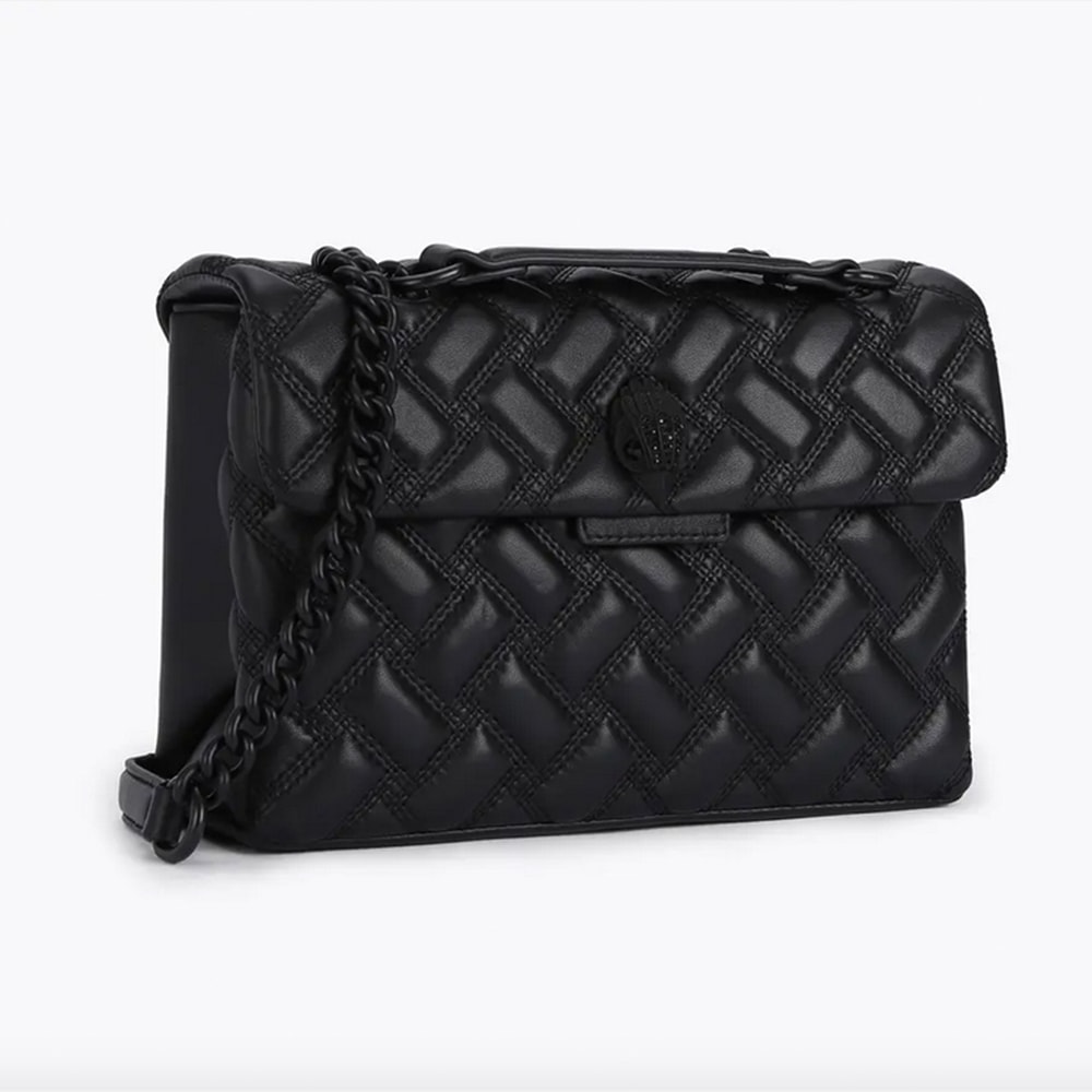 Elegante Bolso de Piel Acolchado Negro con Cadena de Kurt Geiger | GalleryCarrile foto 3