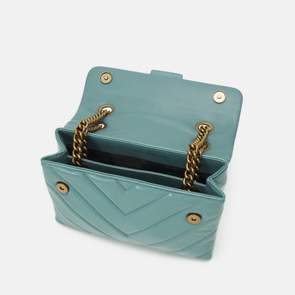 Bolso de Cadena Acolchado Turquesa de Kurt Geiger - Accesorio Declarativo | GalleryCarrile foto 4