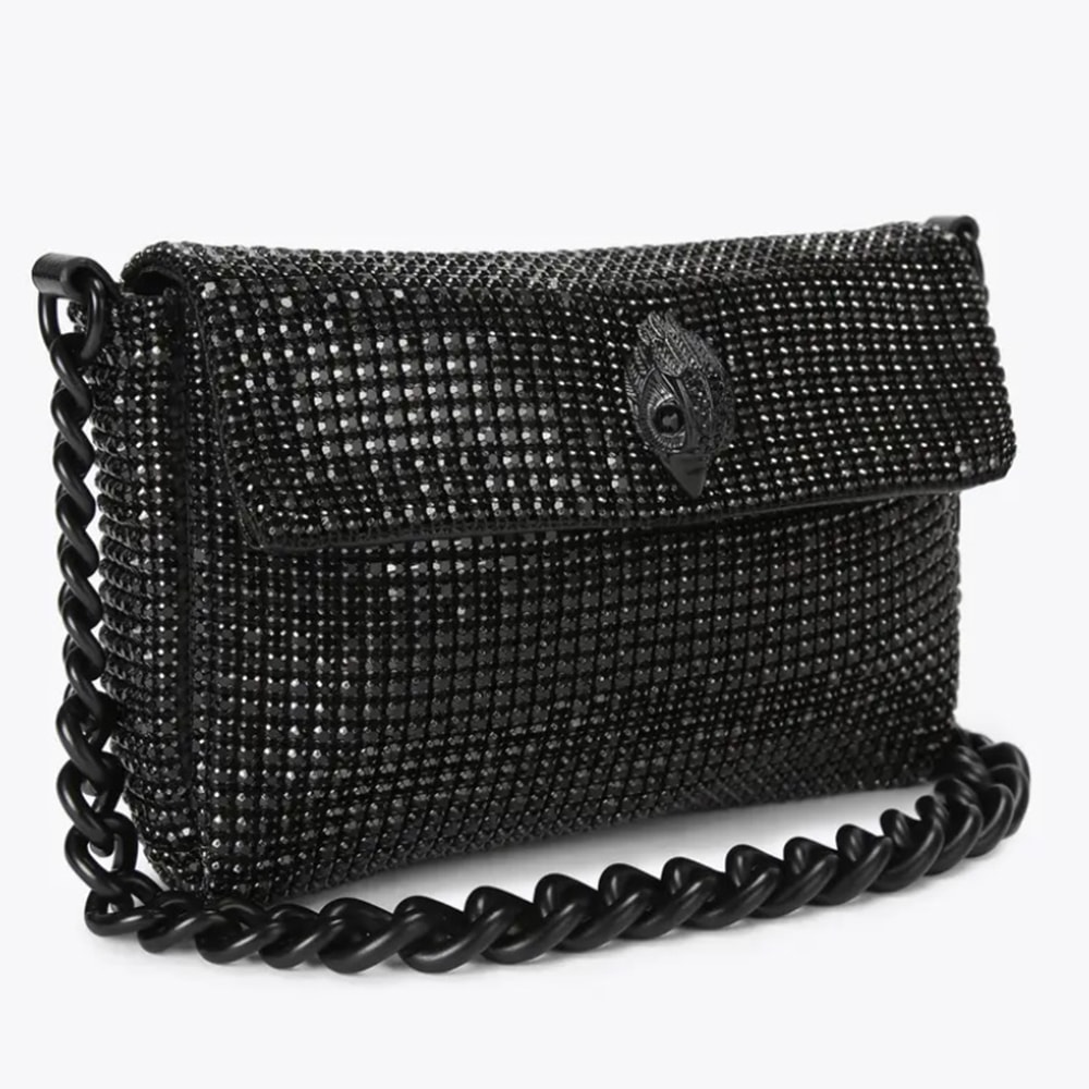 Elegante Clutch de Malla Negra Kurt Geiger | Glamour de Noche foto 2