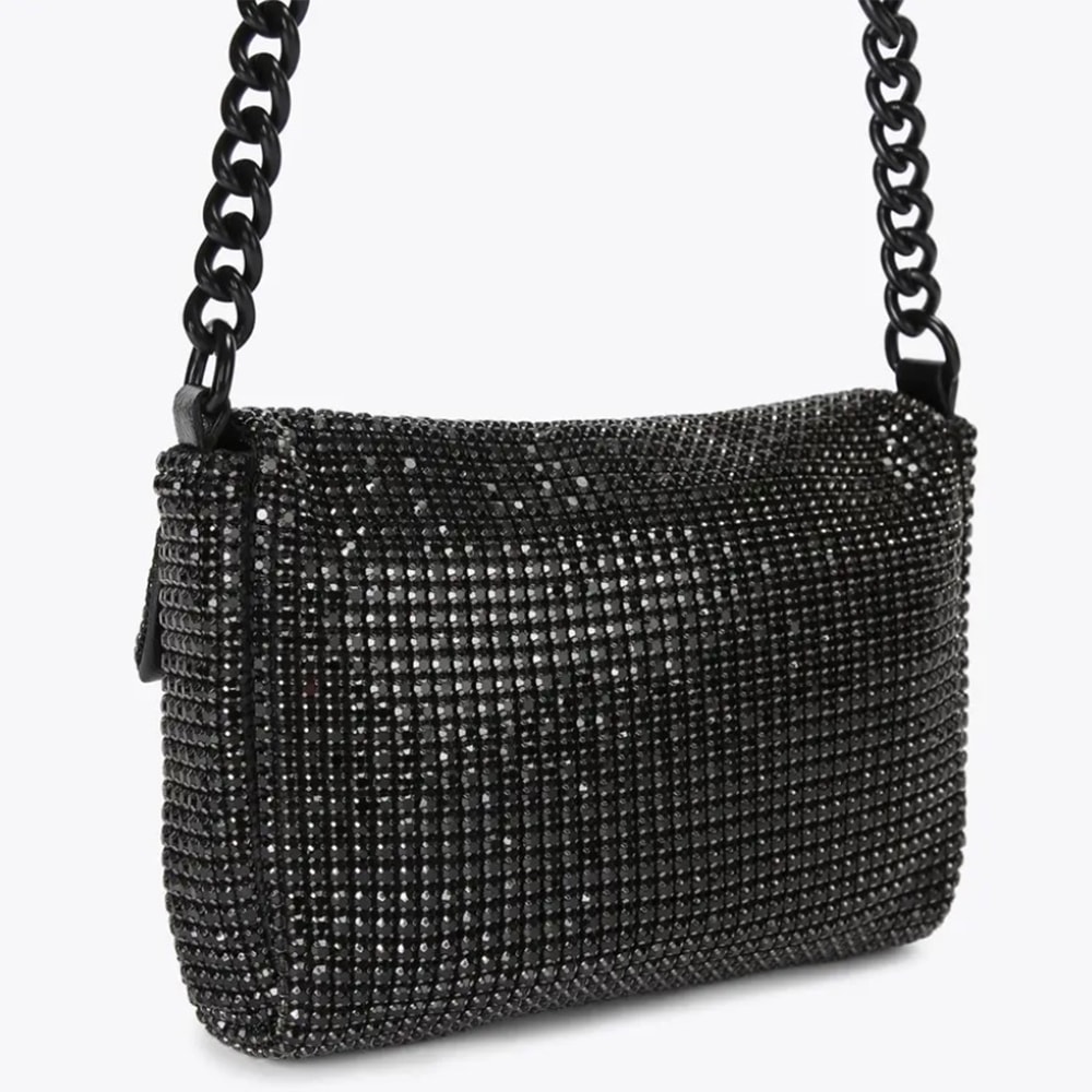 Elegante Clutch de Malla Negra Kurt Geiger | Glamour de Noche foto 3