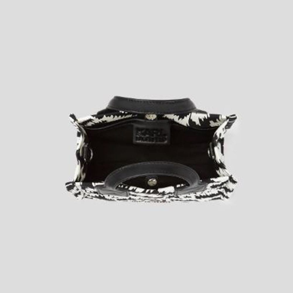 Exclusivo Bolso Tote Nylon Blanco y Negro Karl Lagerfeld | Gallery Carrile foto 4