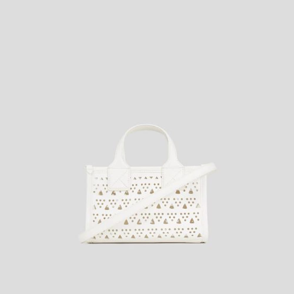 Bolso Tote Karl Lagerfeld Blanco - Elegancia K/Skuare Perforada foto 3