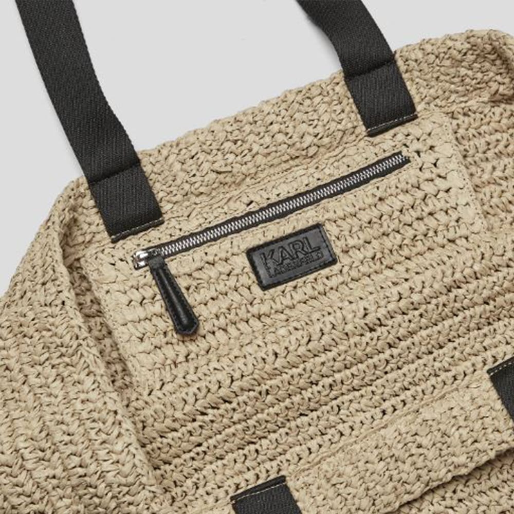Compra Bolso Tote Karl Lagerfeld Rafia Playero | Galería Carrile foto 3