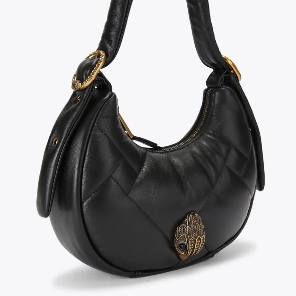 Bolso Kurt Geiger acolchado negro media luna | Moda y estilo único | Gallery Carrile foto 3