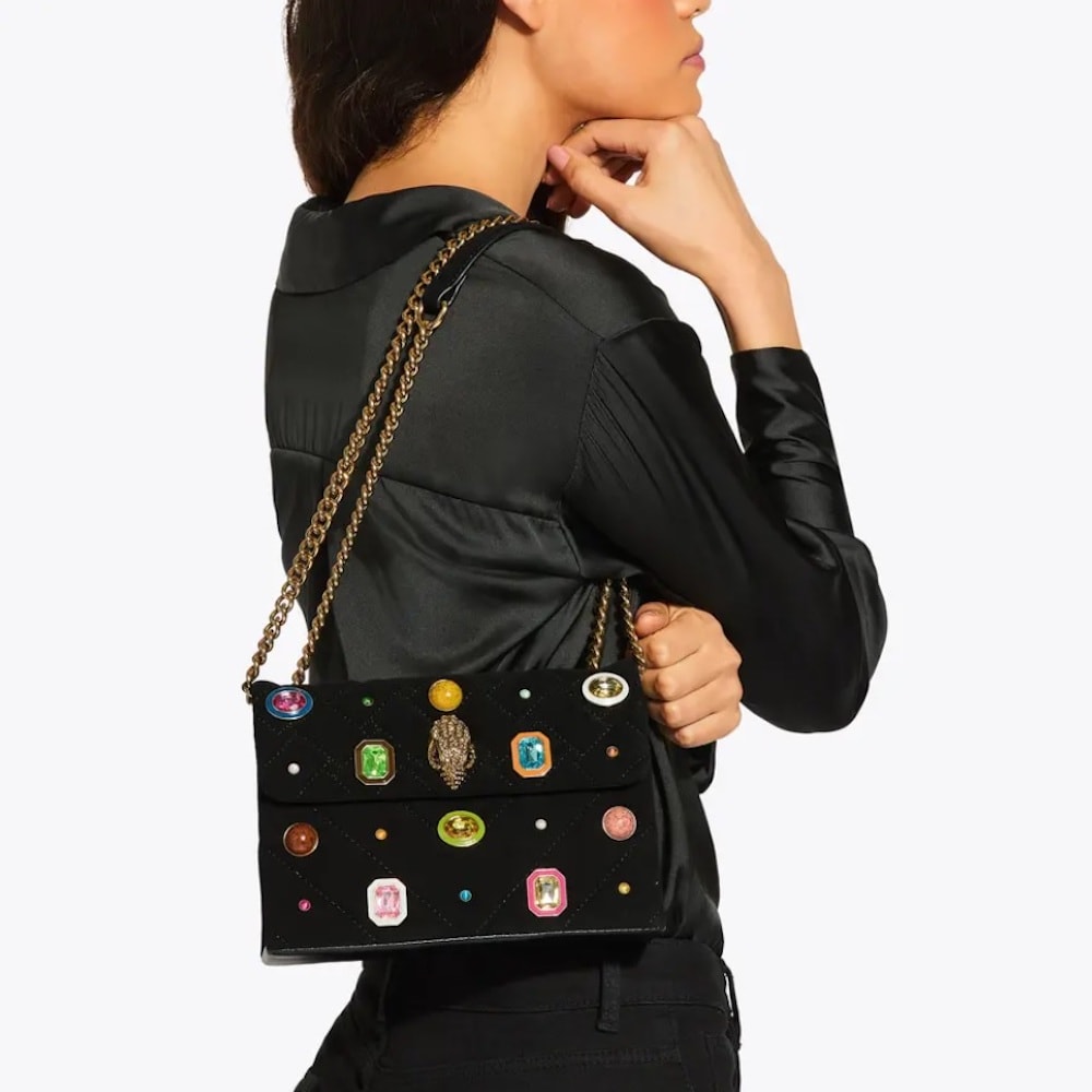 Bolso Kurt Geiger Kensington Negro | Piedras Multicolor | Gallery Carrile foto 2