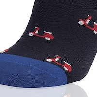 Calcetines Caballero West Mister con Motivo de Vespas - Diseño en Rojo y Azul | Gallery Carrilé foto 3