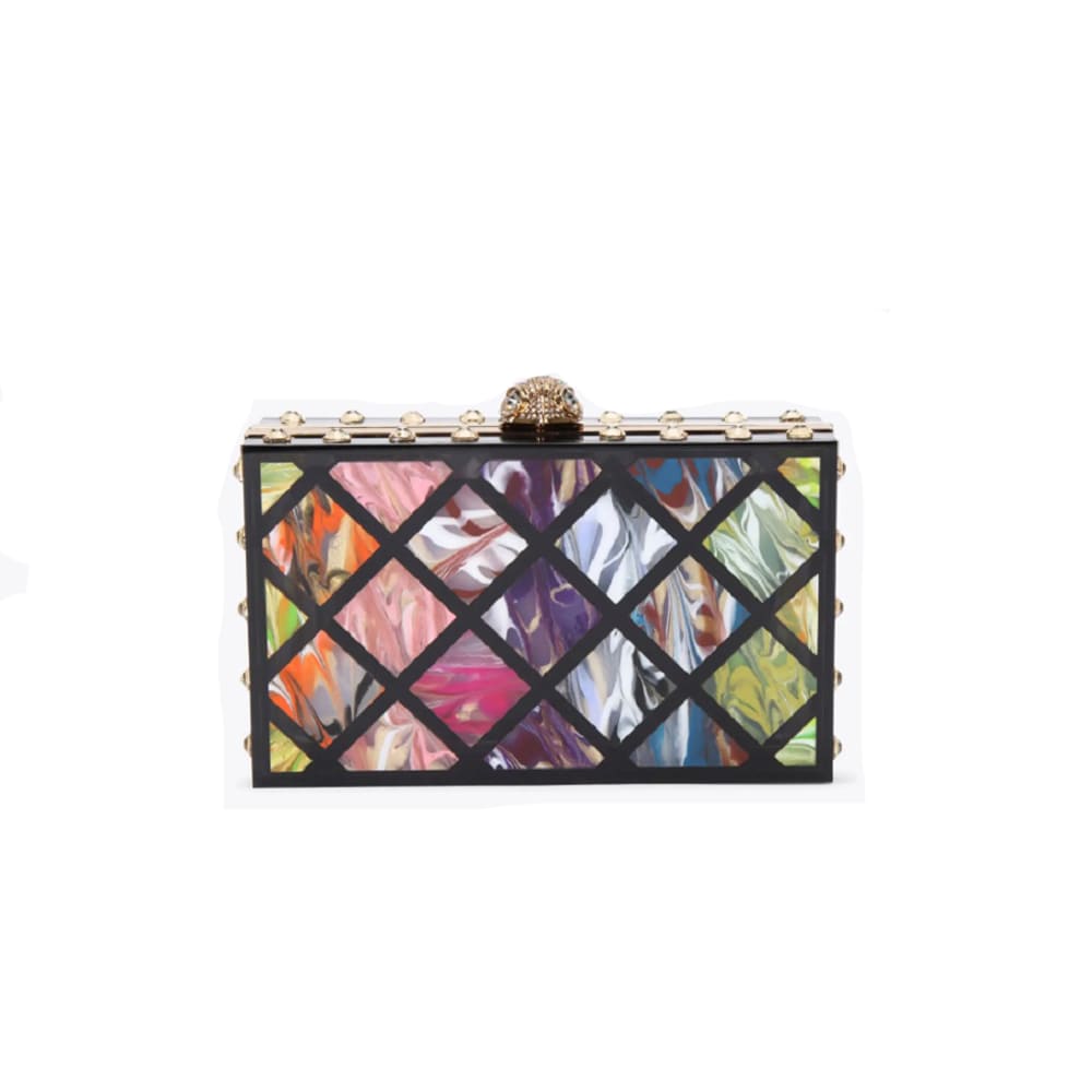 Clutch Kurt Geiger Multicolor 3592909979 Crystal Quilt Box