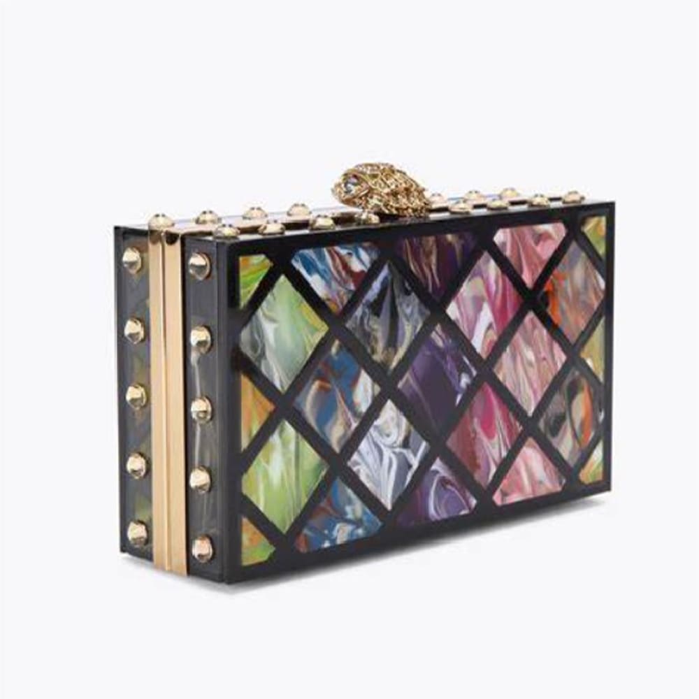 Clutch Kurt Geiger multicolor con detalles de oro | Gallery Carrile foto 3