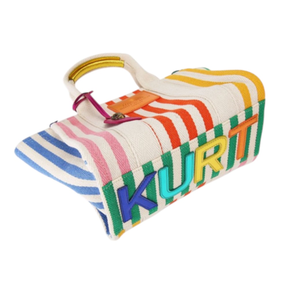 Bolso Kurt Geiger de rayas multicolores - Fashionable y elegante foto 4