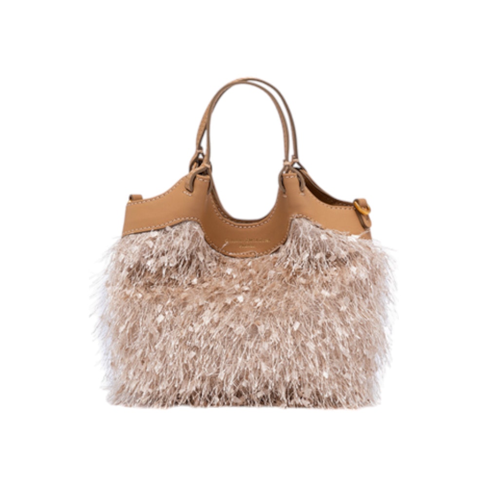 Bolso de Plumas Beige Gianni Chiarini - Elegancia para tus Looks foto 2