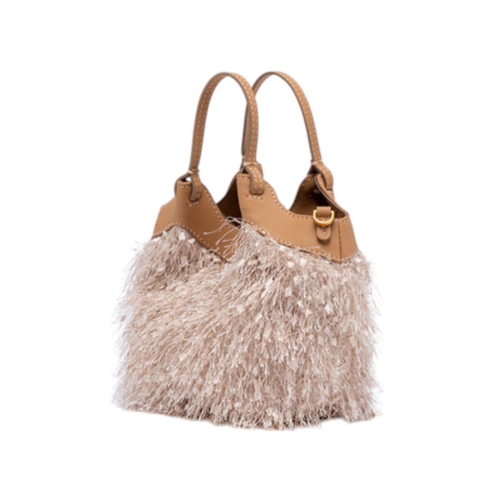Bolso de Plumas Beige Gianni Chiarini - Elegancia para tus Looks foto 4