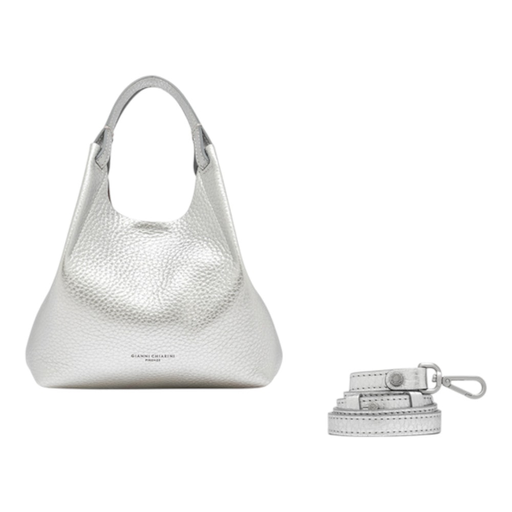 Gianni Chiarini Bolso Plateado Asa y Correa Dua 9719