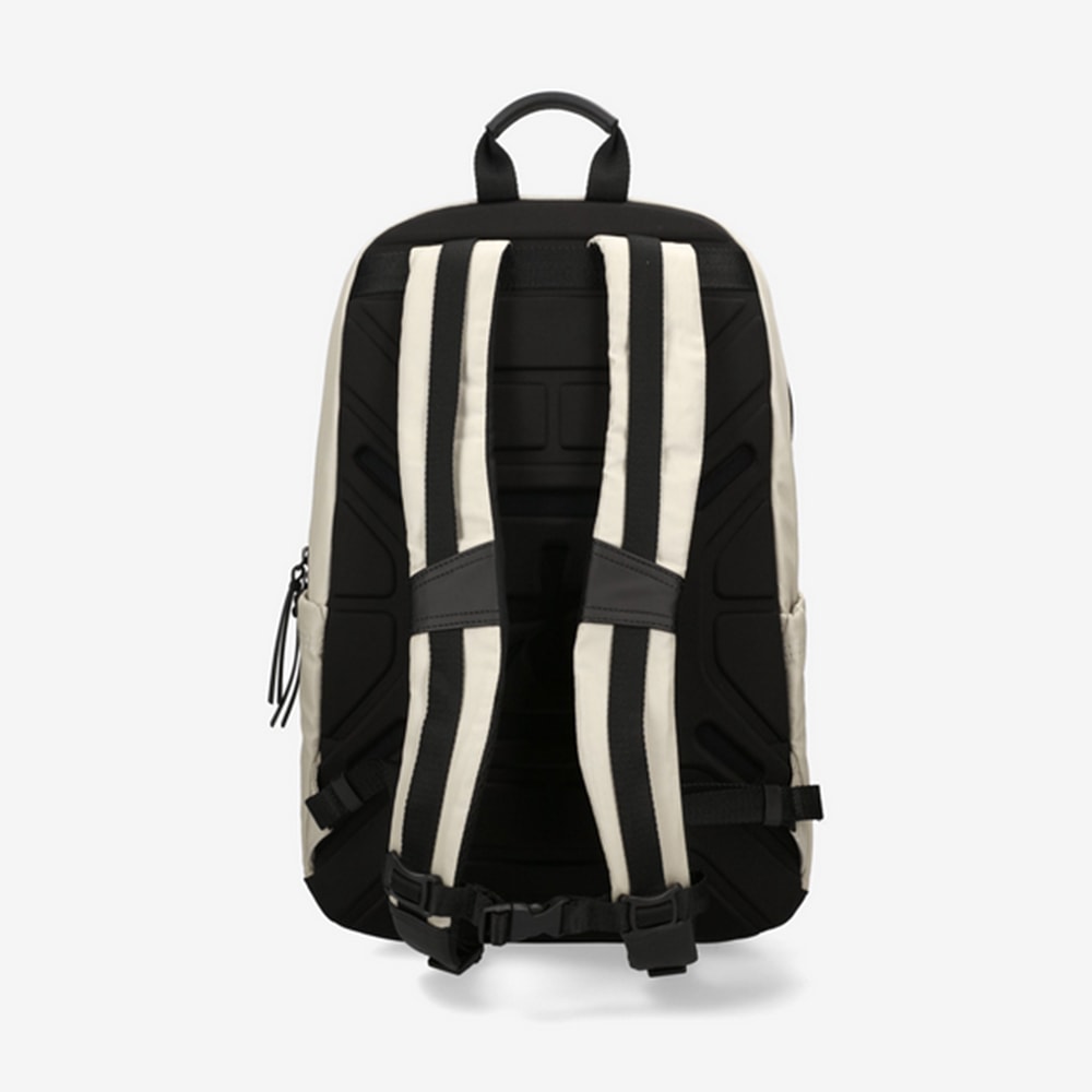 Mochila blanca Premiata con logo negro – Diseño urbano y cierre impermeable foto 3