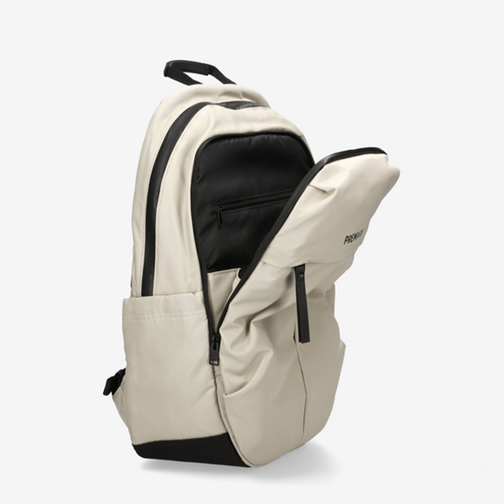 Mochila blanca Premiata con logo negro – Diseño urbano y cierre impermeable foto 4