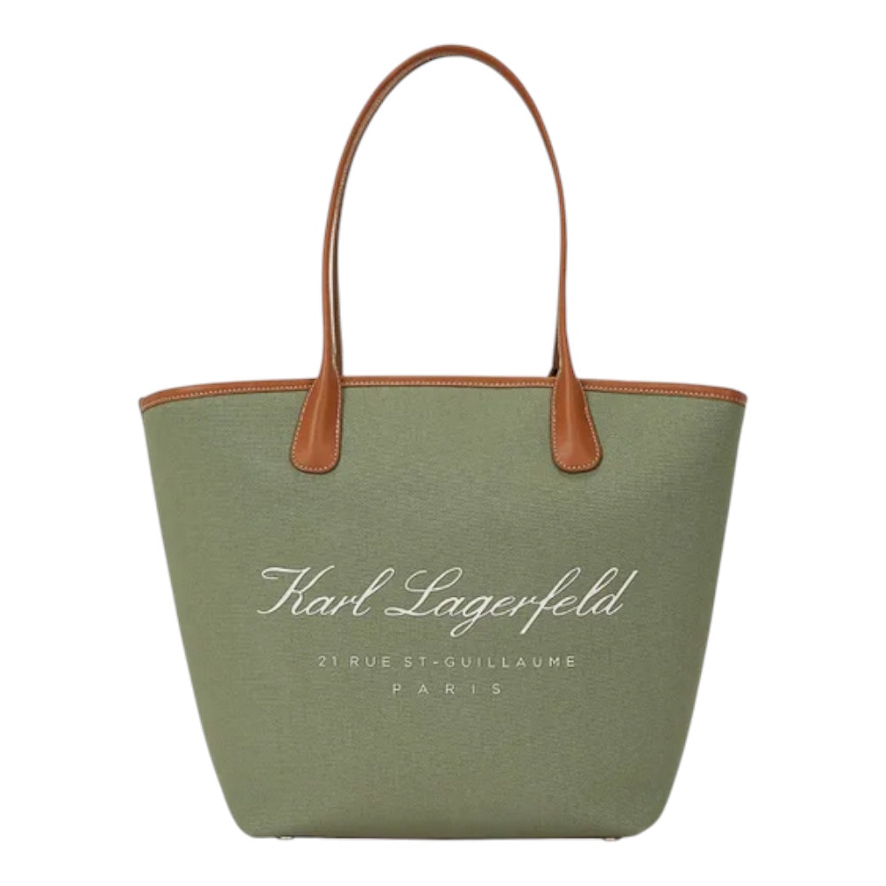 Bolso tote algodón Karl Lagerfeld verde A1W46075